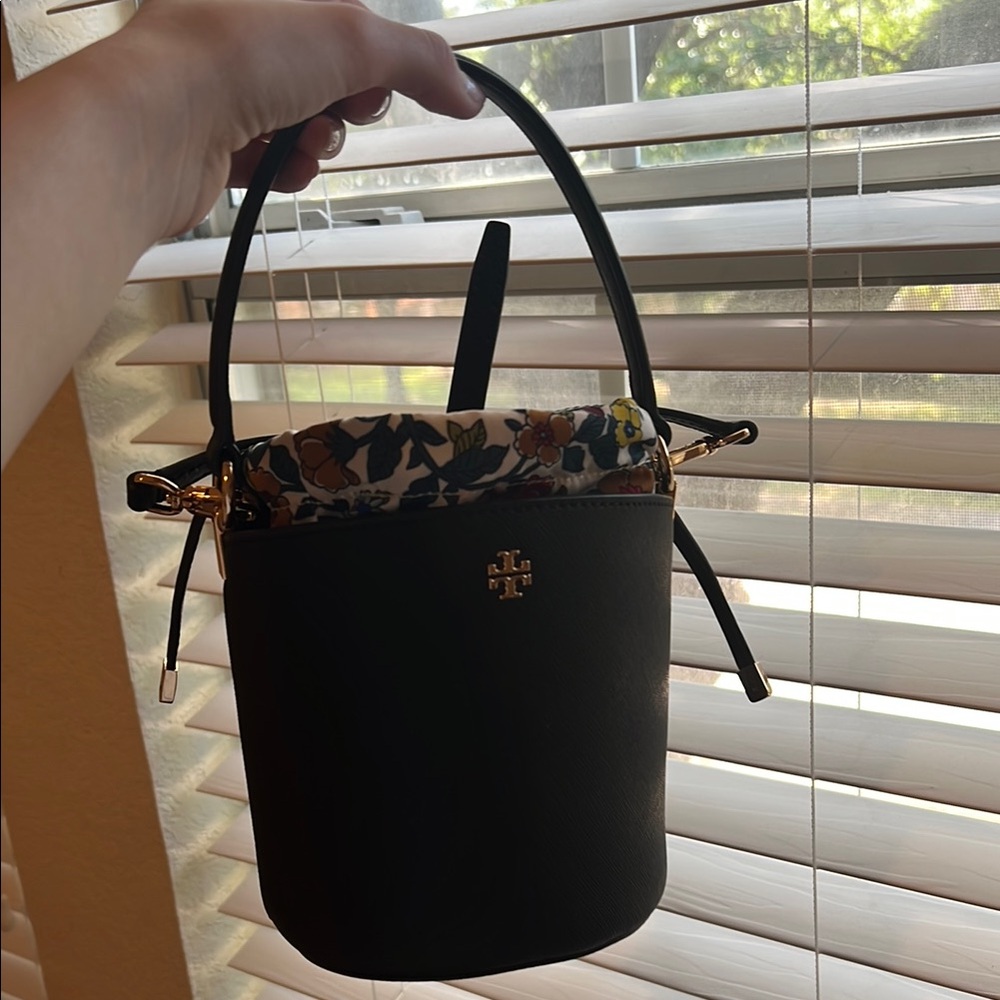 Tory Burch Black Bucket Bag